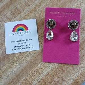 Kurt Geiger NWT STUNNING Earrings W/Dustbag